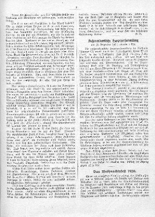 Das Weihnachtsfest 1920