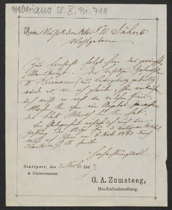 Brief an Friedrich Wilhelm Jähns : 02.11.1867