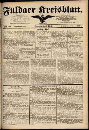 Ausgabe vom Donnerstag, den 06. Oktober 1904.