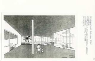 Aquarium, Berlin-Lichterfelde (Diplomarbeit bei Willy Kreuer): Perspektivische Ansicht