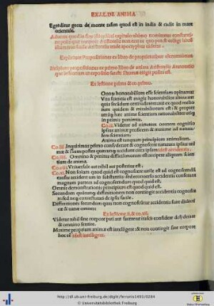 Liber VIII. Ex libris de anima.