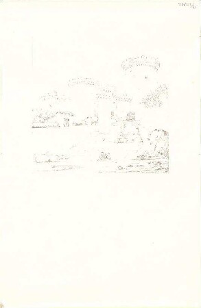 Gärtner, Friedrich von; Tivoli (Latium, Italien); Burganlage - Perspektive