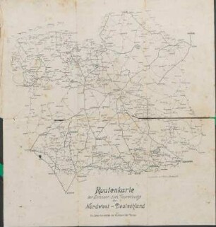 Routenkarte der Strassen zum Tourenbuch von Nordwest-Deutschland