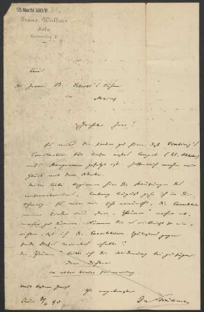 Brief an B. Schott's Söhne : 07.06.1890