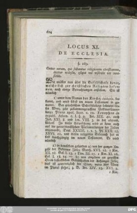 Locus XI. De Ecclesia.