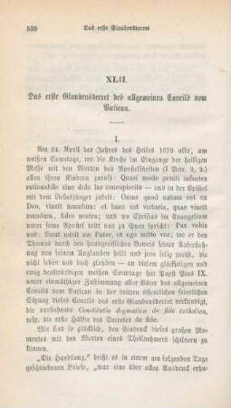 528-553 Das erste Glaubensdecret des allgemeinen Concils vom Vatican
