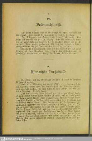 V. Klimatische Verhältnisse