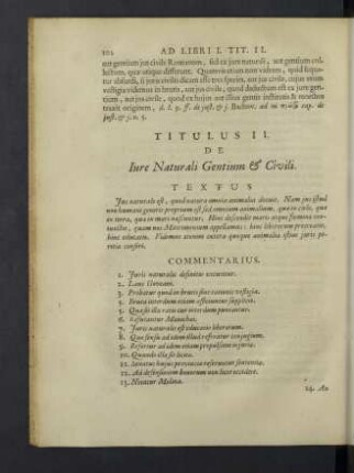 Titulus II. De iure naturali gentium & civili.