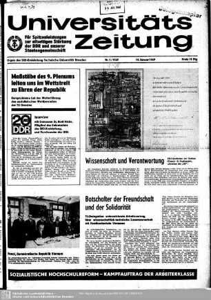 1969: Universitäts-Zeitung