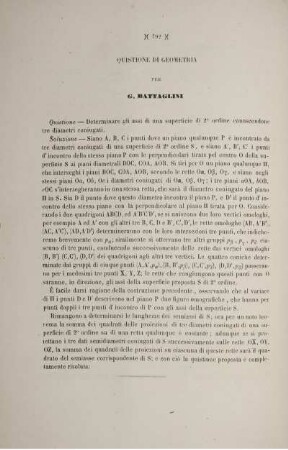 Quistione di geometriea.
