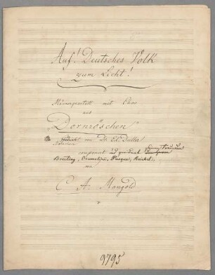 Auf! Deutsches Volk zum Licht, T (2), B (2), Coro, pf - BSB Mus.Schott.Ha 10348-2