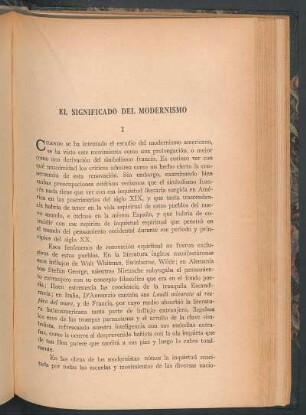 El significado del modernismo
