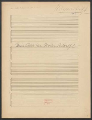 Versuche mit neuen Clavier-Noten-Schriften; KinBu Anhang I, p. 468