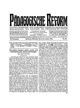 Ein halbes Hundert schul-, sozial- und kulturpolitischer Neuerscheinungen : (Eine Bücherbesprechung) ; (Fortsetzung) ; (Fortsetzung folgt)