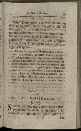 Cap. I. De Dei Existentia.