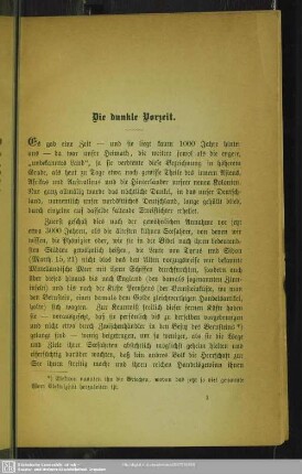 Die dunkle Vorzeit