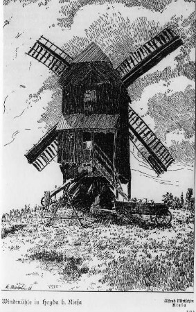 Hirschstein-Heyda. Bockmühle, aus: Bunte Bilder aus dem Sachsenlande, 1927