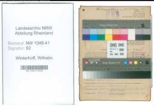 Entnazifizierung Wilhelm Winterhoff , geb. 06.06.1910 (Polizist)