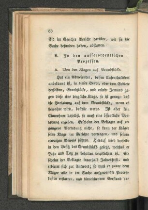 B. In den ausserordentlichen Prozessen.