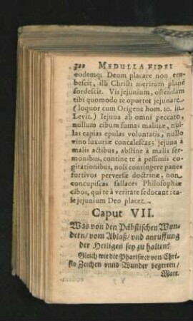 Caput VII. Was von den Päbstischen Wundern/ vom Ablaß/ und anruffung der Heiligen sey zu halten?