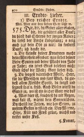 Erndte-Lieder.