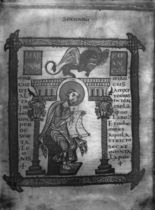 Evangeliar, Folio 58v, Evangelist Markus