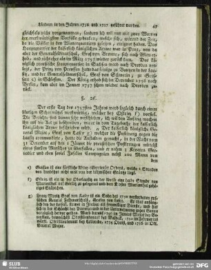 §. 26. [Von dem Scharmützel bey Ostritz]