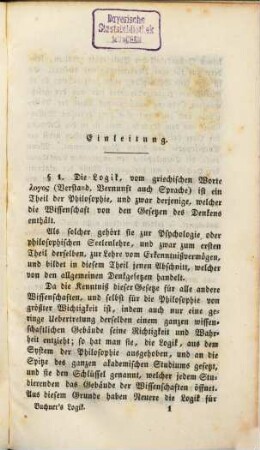 Grundsätze der Philosophie, 1. Die Logik und Metaphysik