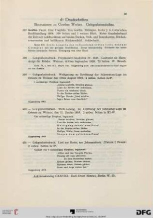 d) Druckschriften (Nr. 397-405)