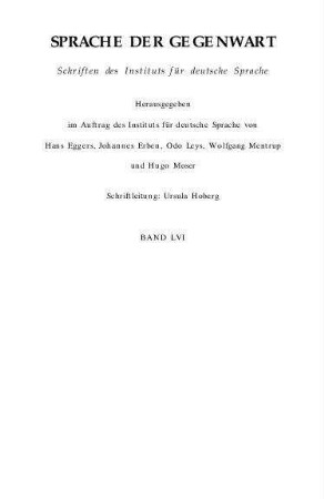 Mehrsprachigkeit in der Stadtregion : Jahrbuch 1981 des Instituts für deutsche Sprache