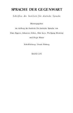 Mehrsprachigkeit in der Stadtregion : Jahrbuch 1981 des Instituts für deutsche Sprache