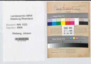 Entnazifizierung Johann Wisberg , geb. 14.11.1906 (Gaertner)
