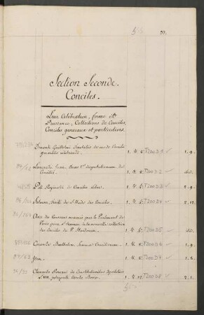 Section Seconde. Conciles.