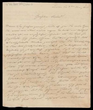 Brief von Eduard Heinrich Gehe an Louis Spohr