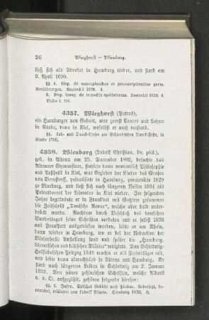 4357. Wieghorst (Petrus).