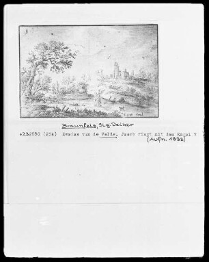 Landschaft mit Ruinen und Tobias mit dem Engel