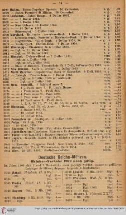 Deutsche Reichs-Münzen (Nr. 3043 - 3078)
