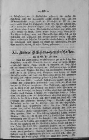 XI. Andere Religions-Gemeinschaften