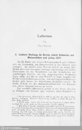 II. Lutherana