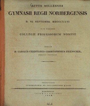 Commentatio de conjunctione quod