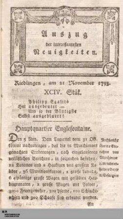 Auszug der interessantesten Neuigkeiten