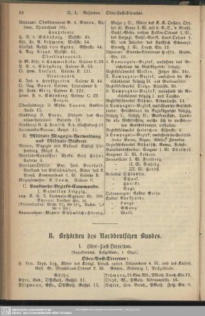 B. Behörden des Norddeutschen Bundes