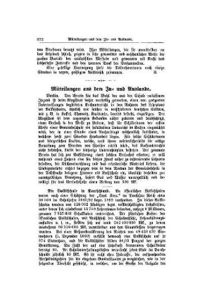 Mitteilungen aus dem In- und Auslande