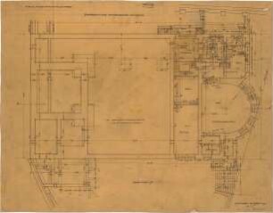 Fischer, Theodor; Stuttgart; Erlöserkirche - Fundament u. UG (Grundriss)