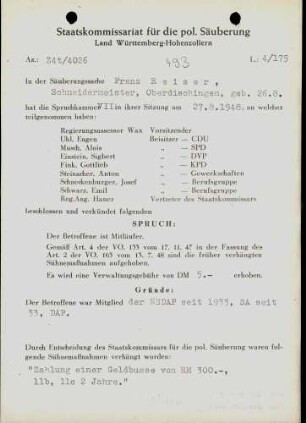 Reiser, Franz