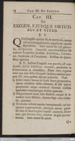 Cap. III. De Exegesi, Eiusque Virtutibus Et Vitiis