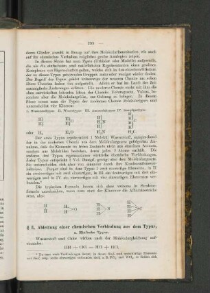 § 3. Ableitung einer chemischen Verbindung aus dem Typus.