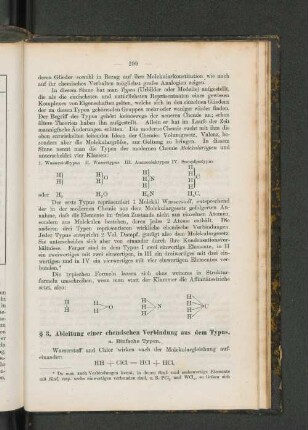 § 3. Ableitung einer chemischen Verbindung aus dem Typus.