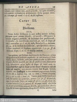 Caput III. De Divisione