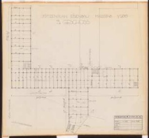 Reichsluftfahrtministerium, Berlin: Stützenplan Eisenbau 1:200